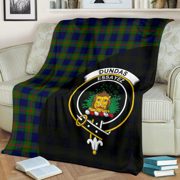 Dundas Modern 02 Clan Blanket, Scottish Tartan Dundas Modern 02 Clans Blanket Wave Style - Image 2