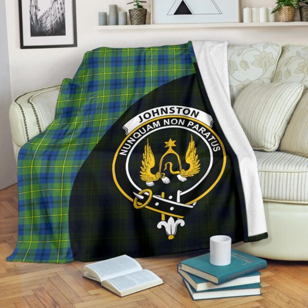 Johnston Ancient Clan Blanket, Scottish Tartan Johnston Ancient Clans Blanket Wave Style