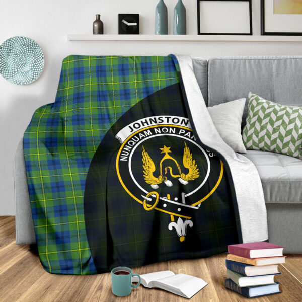 Johnston Ancient Clan Blanket, Scottish Tartan Johnston Ancient Clans Blanket Wave Style - Image 3