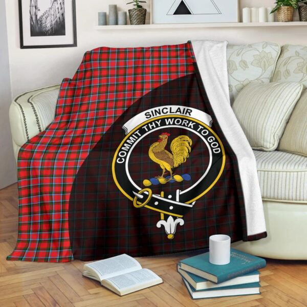 Sinclair Modern Clan Blanket, Scottish Tartan Sinclair Modern Clans Blanket Wave Style