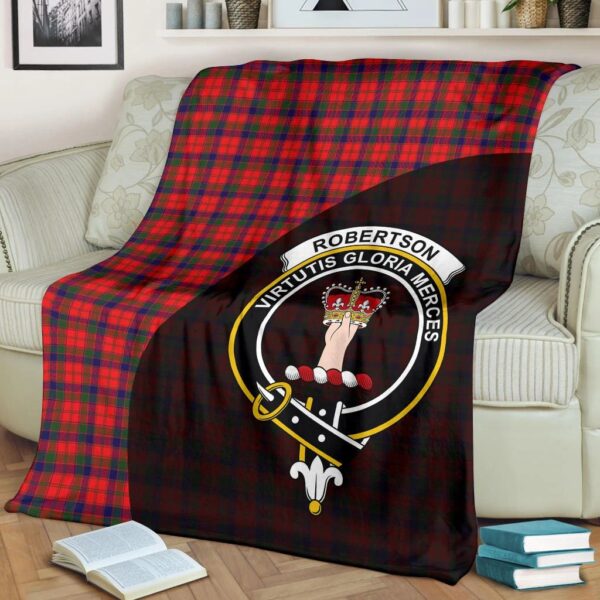 Robertson Modern Clan Blanket, Scottish Tartan Robertson Modern Clans Blanket Wave Style - Image 2