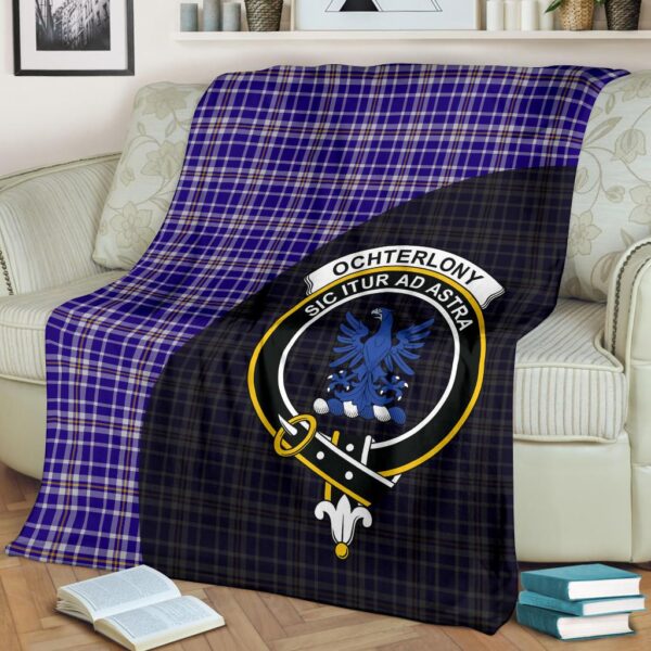 Ochterlony Clan Blanket, Scottish Tartan Ochterlony Clans Blanket Wave Style - Image 2