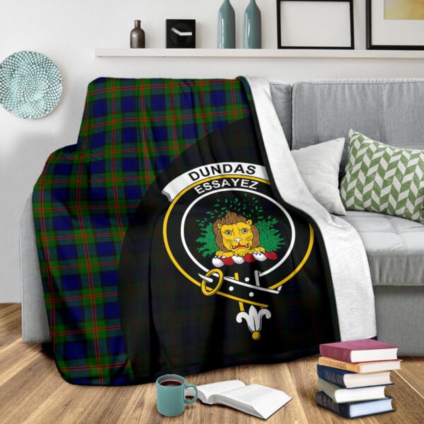 Dundas Modern 02 Clan Blanket, Scottish Tartan Dundas Modern 02 Clans Blanket Wave Style - Image 3