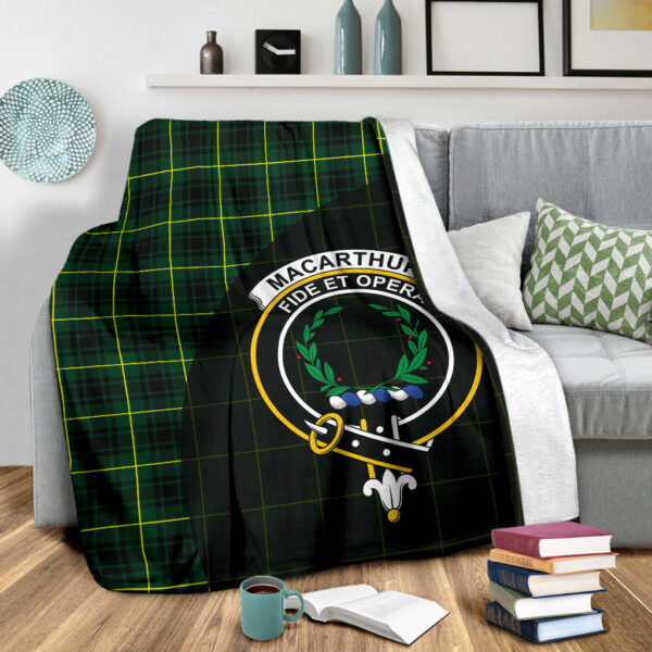 MacArthur Modern Clan Blanket, Scottish Tartan MacArthur Modern Clans Blanket Wave Style - Image 3