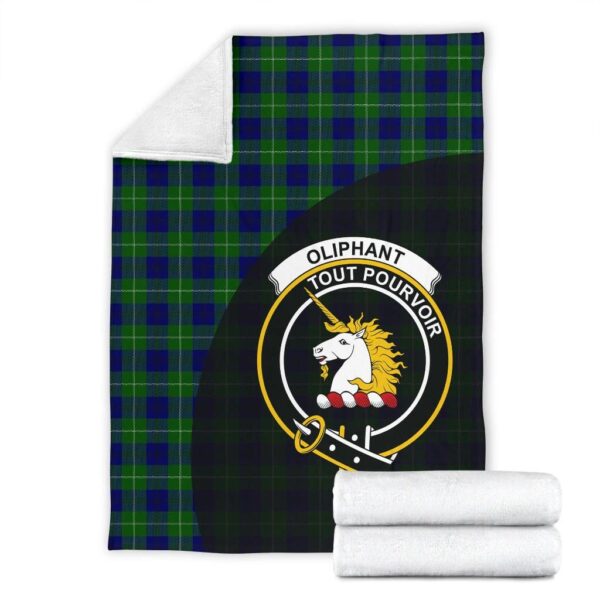 Oliphant Modern Clan Blanket, Scottish Tartan Oliphant Modern Clans Blanket Wave Style - Image 4