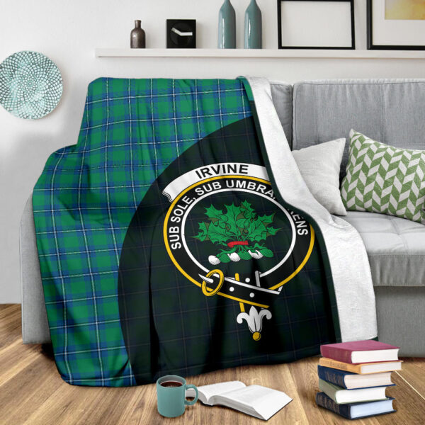 Irvine Ancient Clan Blanket, Scottish Tartan Irvine Ancient Clans Blanket Wave Style - Image 3