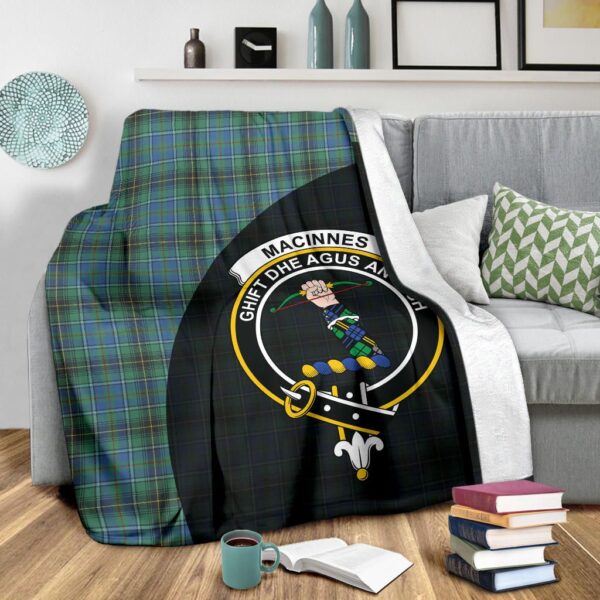 MacInnes Ancient Clan Blanket, Scottish Tartan MacInnes Ancient Clans Blanket Wave Style - Image 3