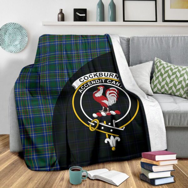 Cockburn Ancient Clan Blanket, Scottish Tartan Cockburn Ancient Clans Blanket Wave Style - Image 3