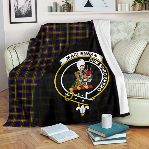 MacLellan Modern Clan Blanket, Scottish Tartan MacLellan Modern Clans Blanket Wave Style