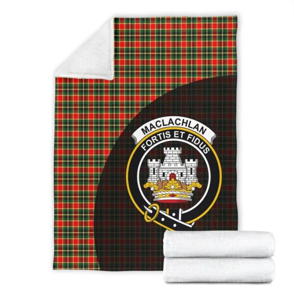 MacLachlan Hunting Modern Clan Blanket, Scottish Tartan MacLachlan Hunting Modern Clans Blanket Wave Style - Image 4