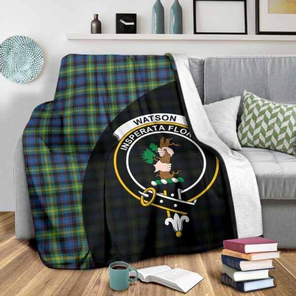 Watson Ancient Clan Blanket, Scottish Tartan Watson Ancient Clans Blanket Wave Style - Image 3