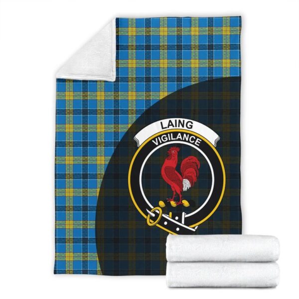 Laing Clan Blanket, Scottish Tartan Laing Clans Blanket Wave Style - Image 4