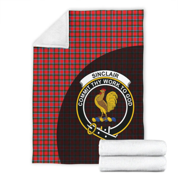 Sinclair Modern Clan Blanket, Scottish Tartan Sinclair Modern Clans Blanket Wave Style - Image 4