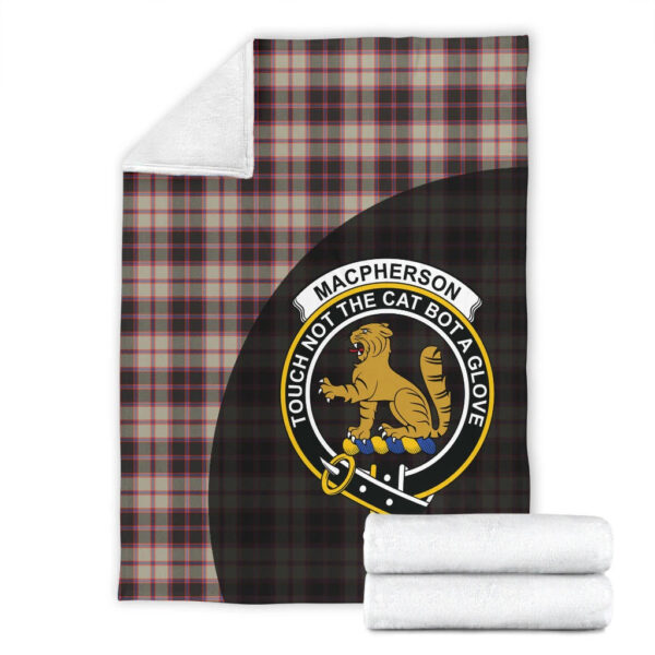 MacPherson Hunting Ancient Clan Blanket, Scottish Tartan MacPherson Hunting Ancient Clans Blanket Wave Style - Image 4