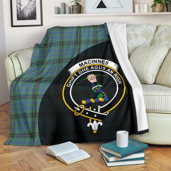 MacInnes Ancient Clan Blanket, Scottish Tartan MacInnes Ancient Clans Blanket Wave Style