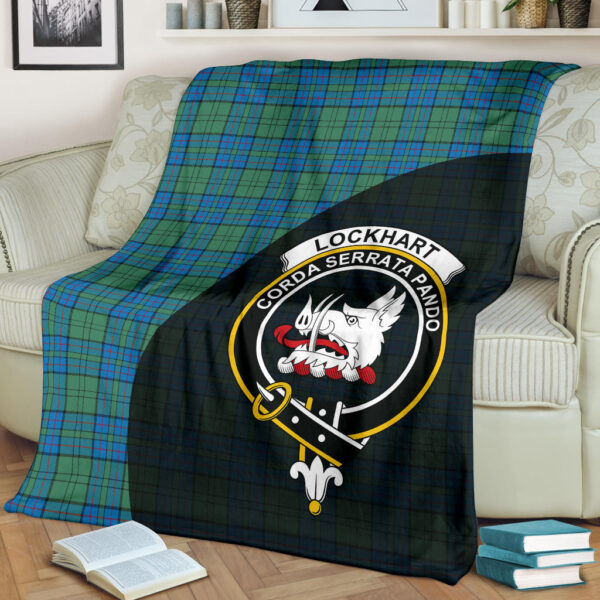 Lockhart Clan Blanket, Scottish Tartan Lockhart Clans Blanket Wave Style - Image 2