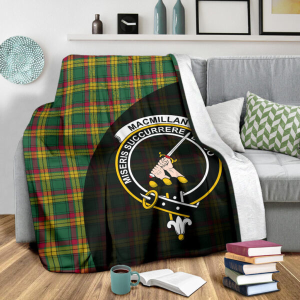 MacMillan Old Ancient Clan Blanket, Scottish Tartan MacMillan Old Ancient Clans Blanket Wave Style - Image 3