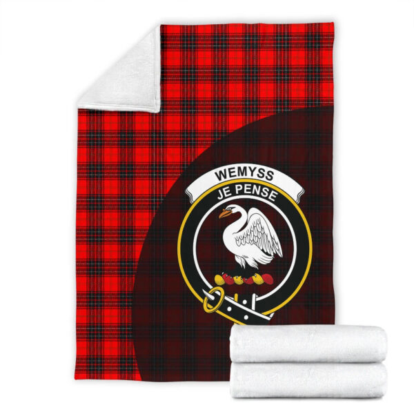 Wemyss Modern Clan Blanket, Scottish Tartan Wemyss Modern Clans Blanket Wave Style - Image 4