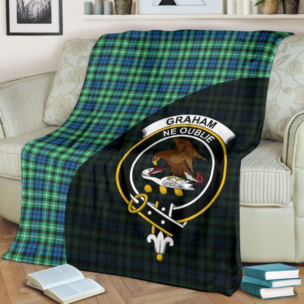 Graham of Montrose Ancient Clan Blanket, Scottish Tartan Graham of Montrose Ancient Clans Blanket Wave Style - Image 2