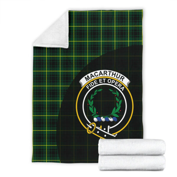 MacArthur Modern Clan Blanket, Scottish Tartan MacArthur Modern Clans Blanket Wave Style - Image 4