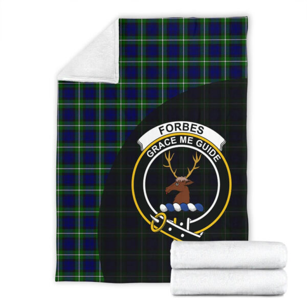 Forbes Modern Clan Blanket, Scottish Tartan Forbes Modern Clans Blanket Wave Style - Image 4