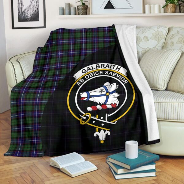 Galbraith Modern Clan Blanket, Scottish Tartan Galbraith Modern Clans Blanket Wave Style