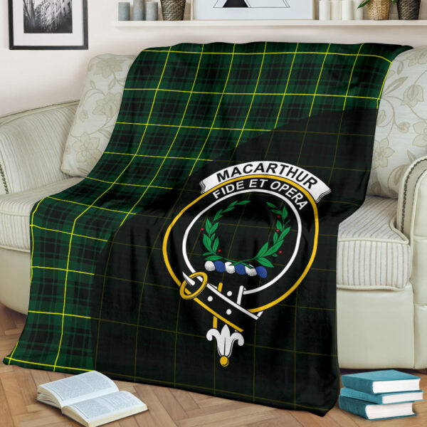 MacArthur Modern Clan Blanket, Scottish Tartan MacArthur Modern Clans Blanket Wave Style - Image 2