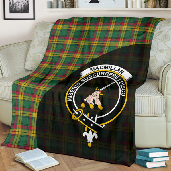 MacMillan Old Ancient Clan Blanket, Scottish Tartan MacMillan Old Ancient Clans Blanket Wave Style - Image 2