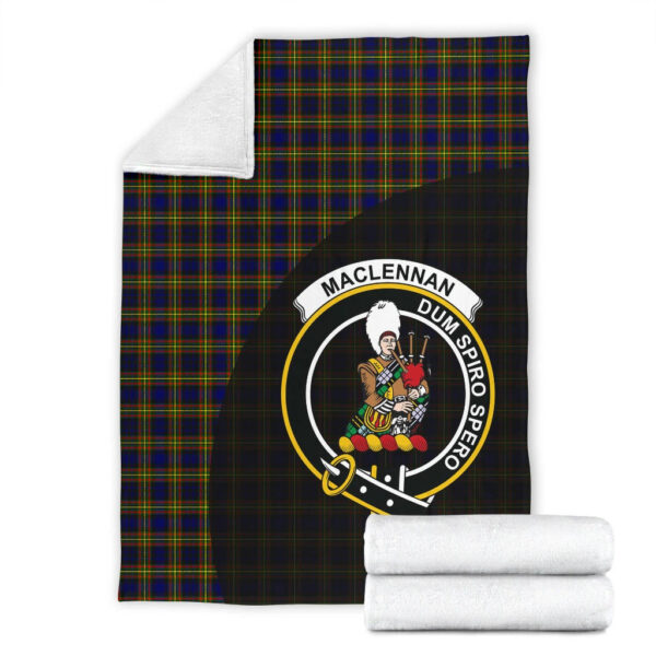 MacLellan Modern Clan Blanket, Scottish Tartan MacLellan Modern Clans Blanket Wave Style - Image 4