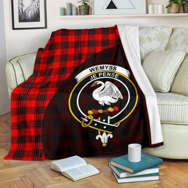 Wemyss Modern Clan Blanket, Scottish Tartan Wemyss Modern Clans Blanket Wave Style