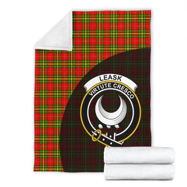 Leask Clan Blanket, Scottish Tartan Leask Clans Blanket Wave Style - Image 4