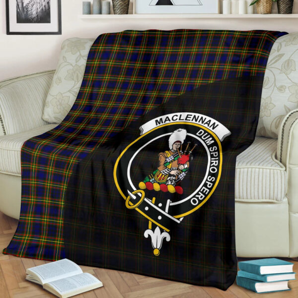 MacLellan Modern Clan Blanket, Scottish Tartan MacLellan Modern Clans Blanket Wave Style - Image 2