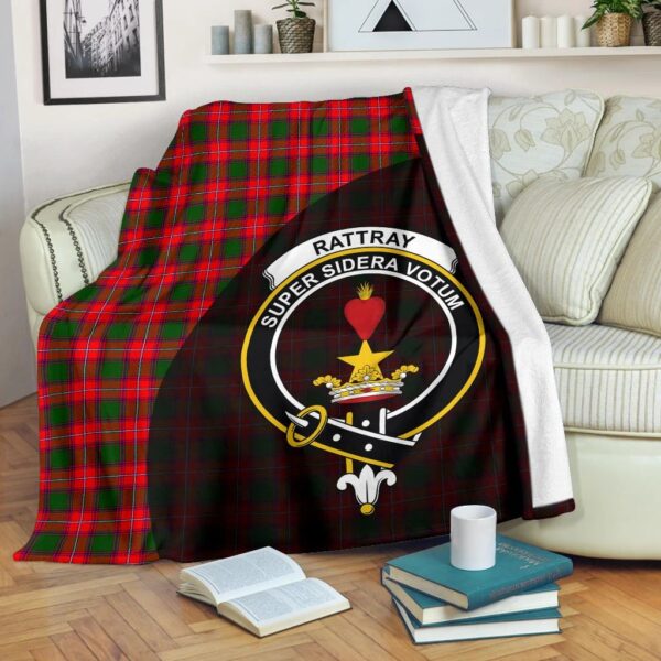 Rattray Modern Clan Blanket, Scottish Tartan Rattray Modern Clans Blanket Wave Style