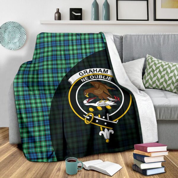 Graham of Montrose Ancient Clan Blanket, Scottish Tartan Graham of Montrose Ancient Clans Blanket Wave Style - Image 3