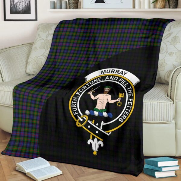 Murray of Atholl Modern Clan Blanket, Scottish Tartan Murray of Atholl Modern Clans Blanket Wave Style - Image 2