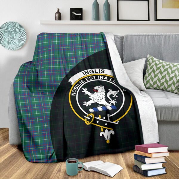 Inglis Ancient Clan Blanket, Scottish Tartan Inglis Ancient Clans Blanket Wave Style - Image 3