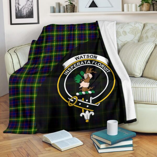 Watson Modern Clan Blanket, Scottish Tartan Watson Modern Clans Blanket Wave Style