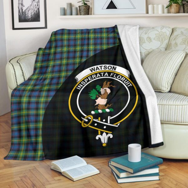 Watson Ancient Clan Blanket, Scottish Tartan Watson Ancient Clans Blanket Wave Style