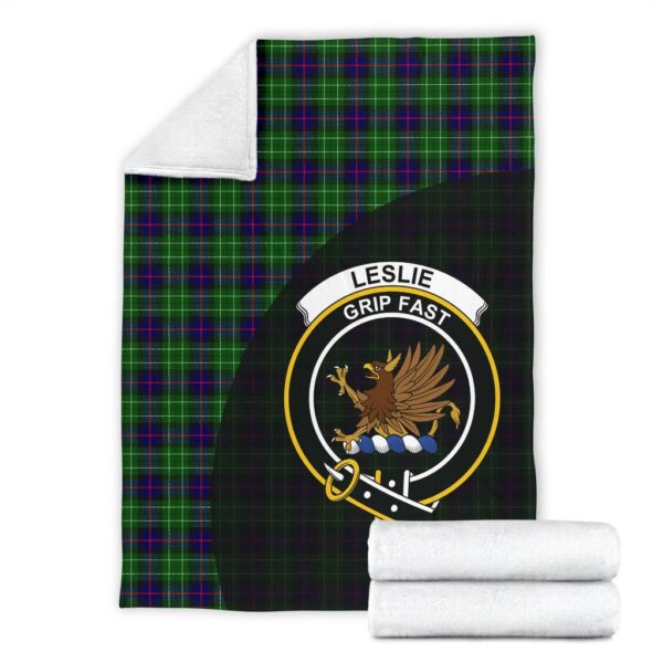 Leslie Hunting Clan Blanket, Scottish Tartan Leslie Hunting Clans Blanket Wave Style - Image 4