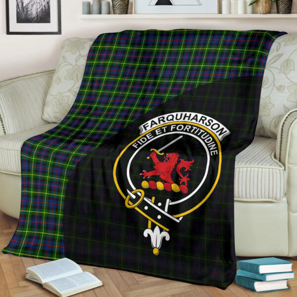 Farquharson Modern Clan Blanket, Scottish Tartan Farquharson Modern Clans Blanket Wave Style - Image 2