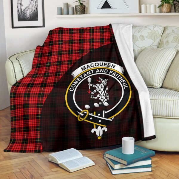 MacQueen Modern Clan Blanket, Scottish Tartan MacQueen Modern Clans Blanket Wave Style