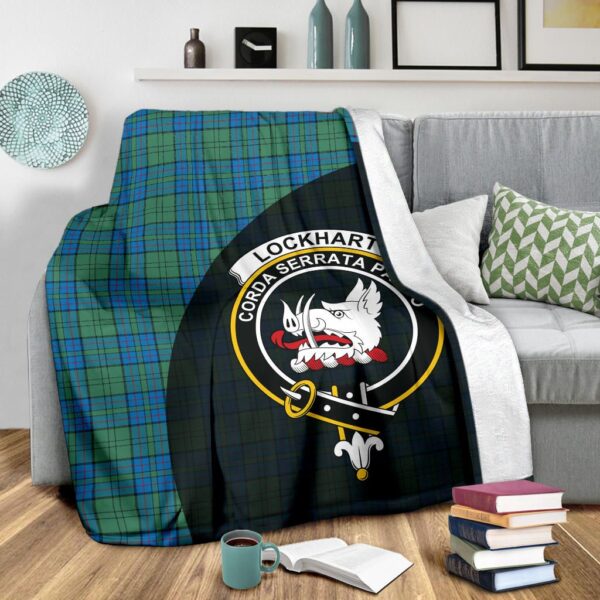 Lockhart Clan Blanket, Scottish Tartan Lockhart Clans Blanket Wave Style - Image 3