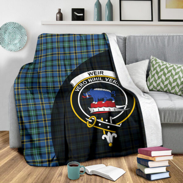 Weir Ancient Clan Blanket, Scottish Tartan Weir Ancient Clans Blanket Wave Style - Image 3