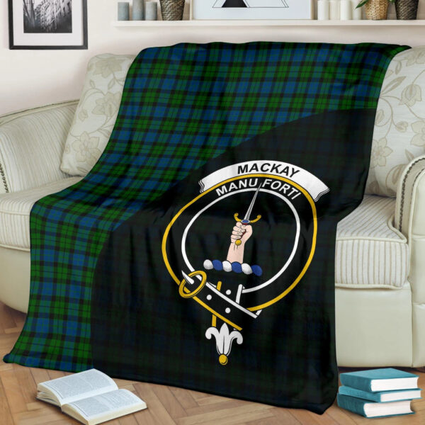 MacKay Modern Clan Blanket, Scottish Tartan MacKay Modern Clans Blanket Wave Style - Image 2