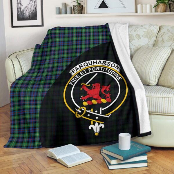 Farquharson Ancient Clan Blanket, Scottish Tartan Farquharson Ancient Clans Blanket Wave Style