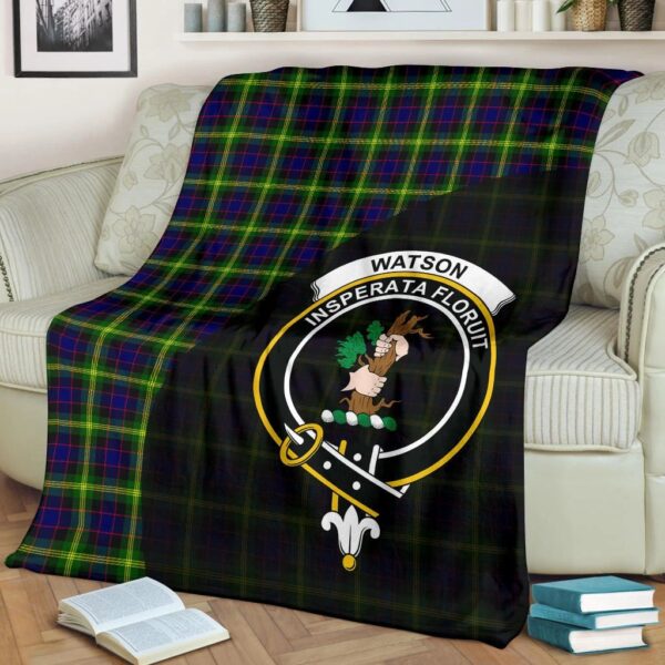 Watson Modern Clan Blanket, Scottish Tartan Watson Modern Clans Blanket Wave Style - Image 2