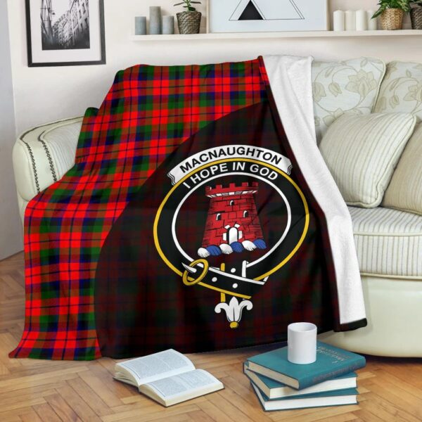 MacNaughton Modern Clan Blanket, Scottish Tartan MacNaughton Modern Clans Blanket Wave Style