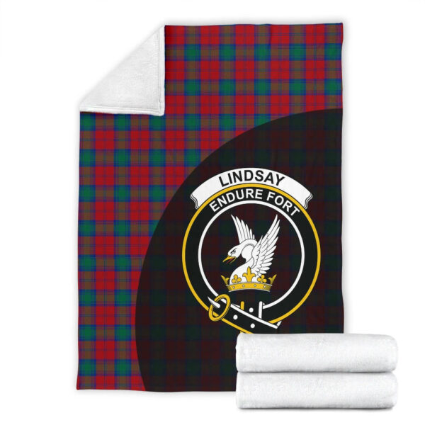 Lindsay Modern Clan Blanket, Scottish Tartan Lindsay Modern Clans Blanket Wave Style - Image 4