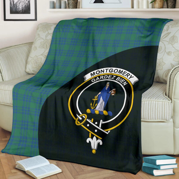 Montgomery Ancient Clan Blanket, Scottish Tartan Montgomery Ancient Clans Blanket Wave Style - Image 2