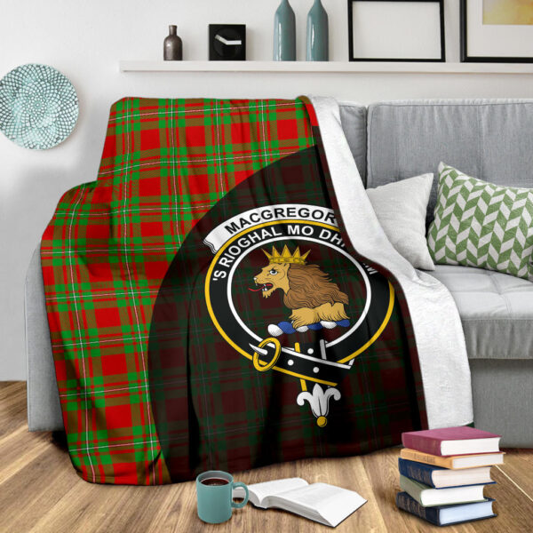 MacGregor Modern Clan Blanket, Scottish Tartan MacGregor Modern Clans Blanket Wave Style - Image 3